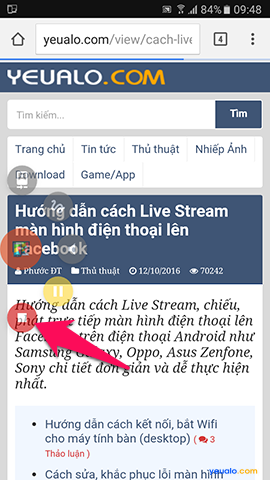 Hướng dẫn cách Live Stream màn hình điện thoại lên Facebook 5