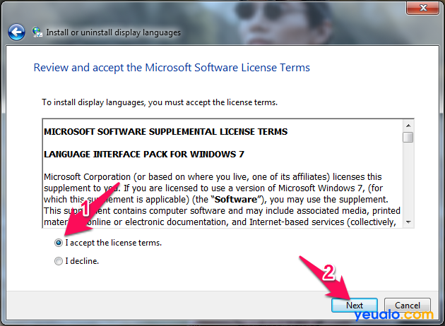 Cách cài đặt giao diện ngôn ngữ Tiếng Việt cho máy tính Windows 7 5