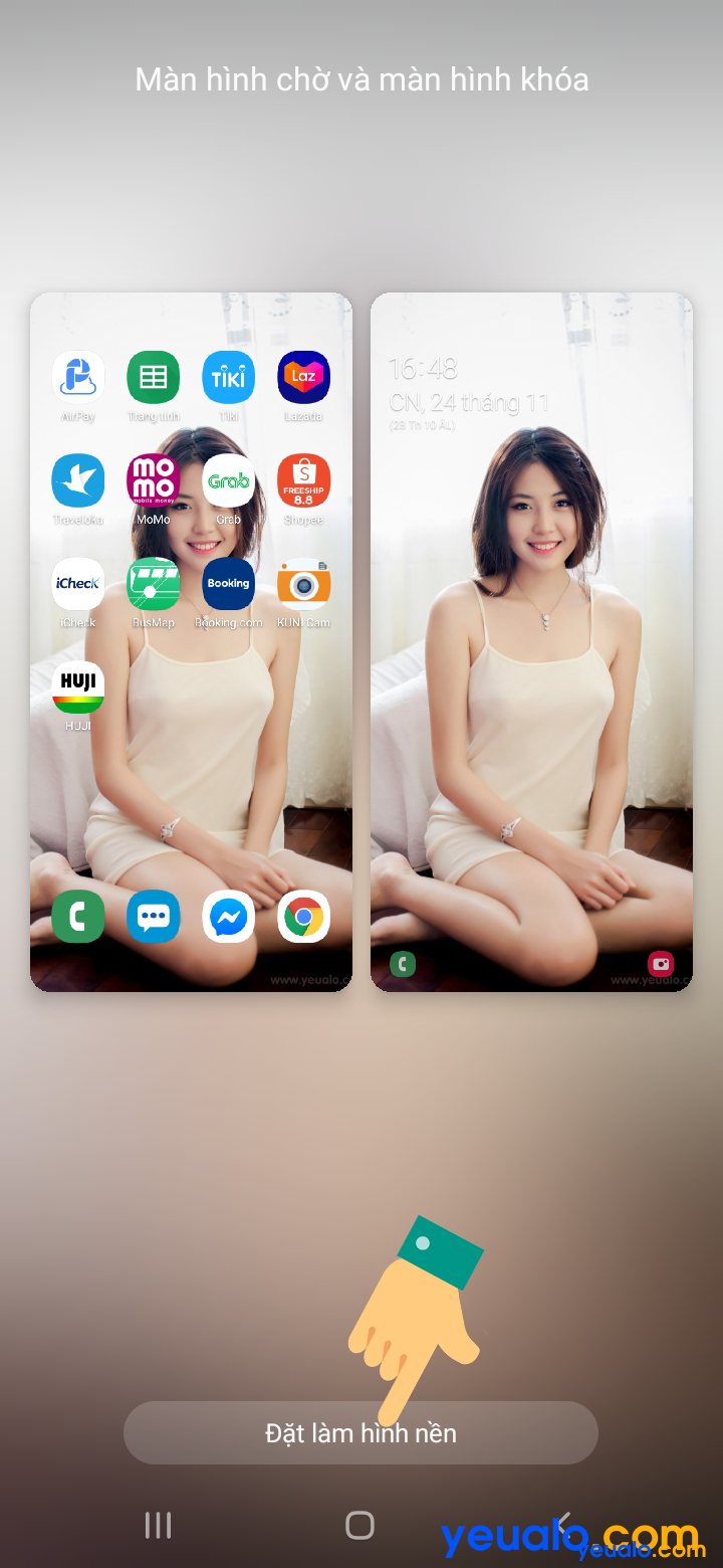 Cách đổi hình nền điện thoại Samsung 6