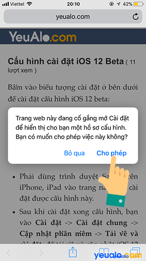 Cách cập nhật iOS 12 cho iPhone iPad 3