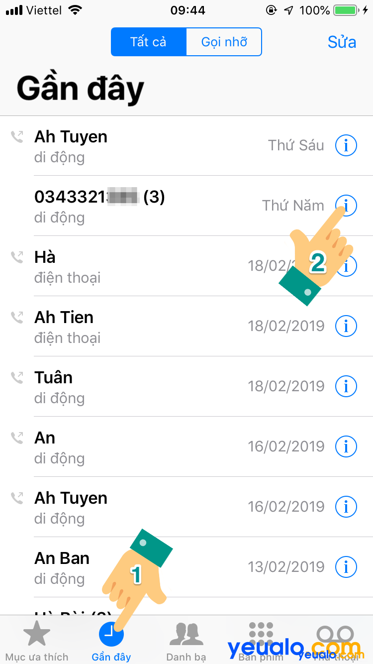 Cách chặn cuộc gọi trên iOS 12 2