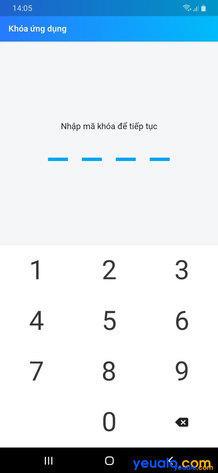 Cách đặt mật khẩu cho Zalo trên Android 7