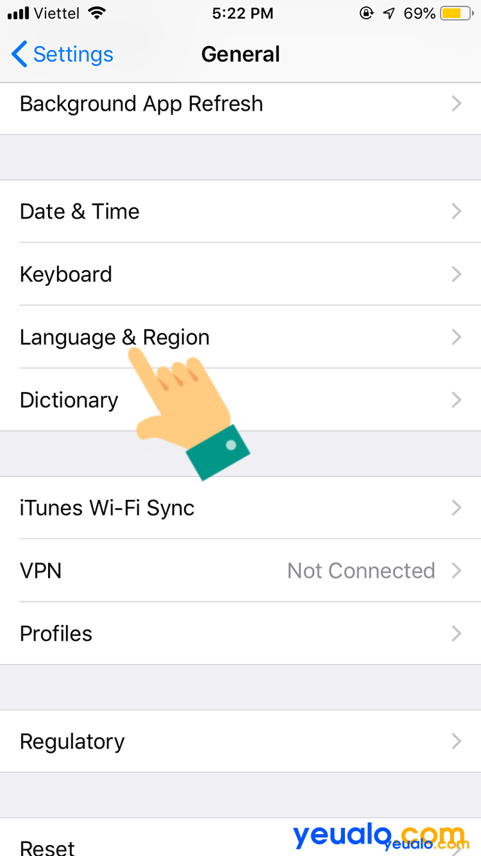 Cách đổi ngôn ngữ Facebook sang tiếng Việt trên điên thoại iPhone 3