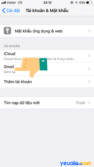 Cách đồng bộ danh bạ từ Gmail sang iPhone 7