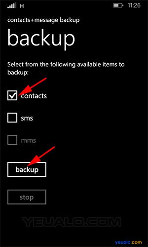 Cách sao lưu danh bạ điện thoại Lumia 3