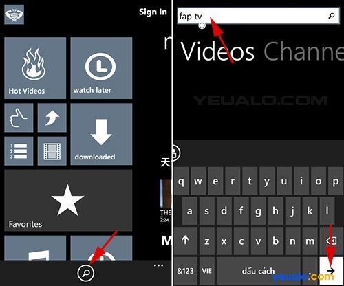 Cách tải video trên youtube về điện thoại Windows Phone bằng ứng dụng Tube Pro