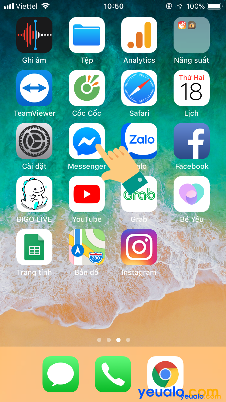 Cách tắt/ bật tự lưu ảnh trên Messenger iPhone
