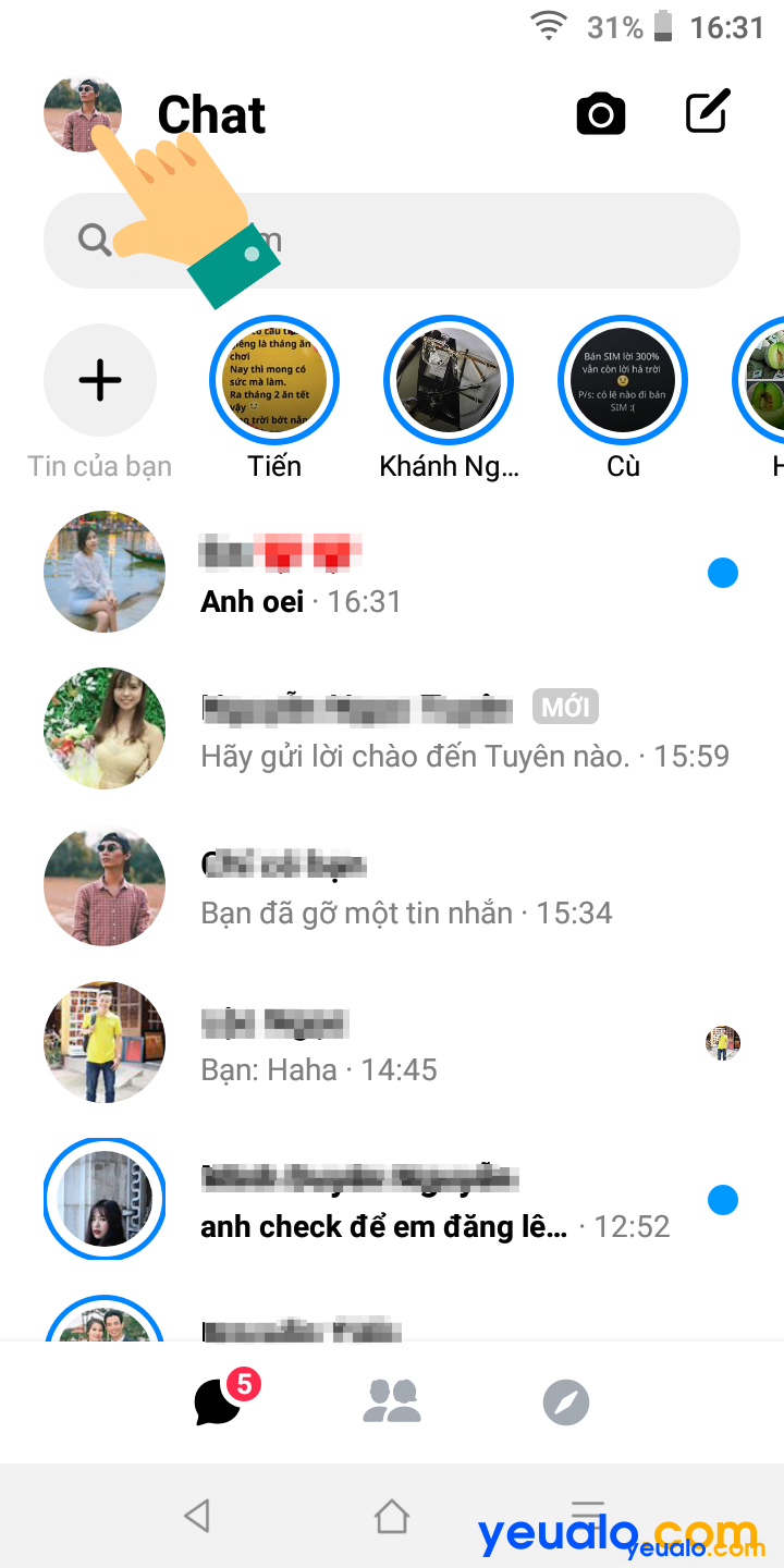 Cách tắt/ bật tự lưu ảnh trên Messenger 2