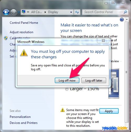 Cách chỉnh cỡ chữ màn hình máy tính trên Windows 7 5