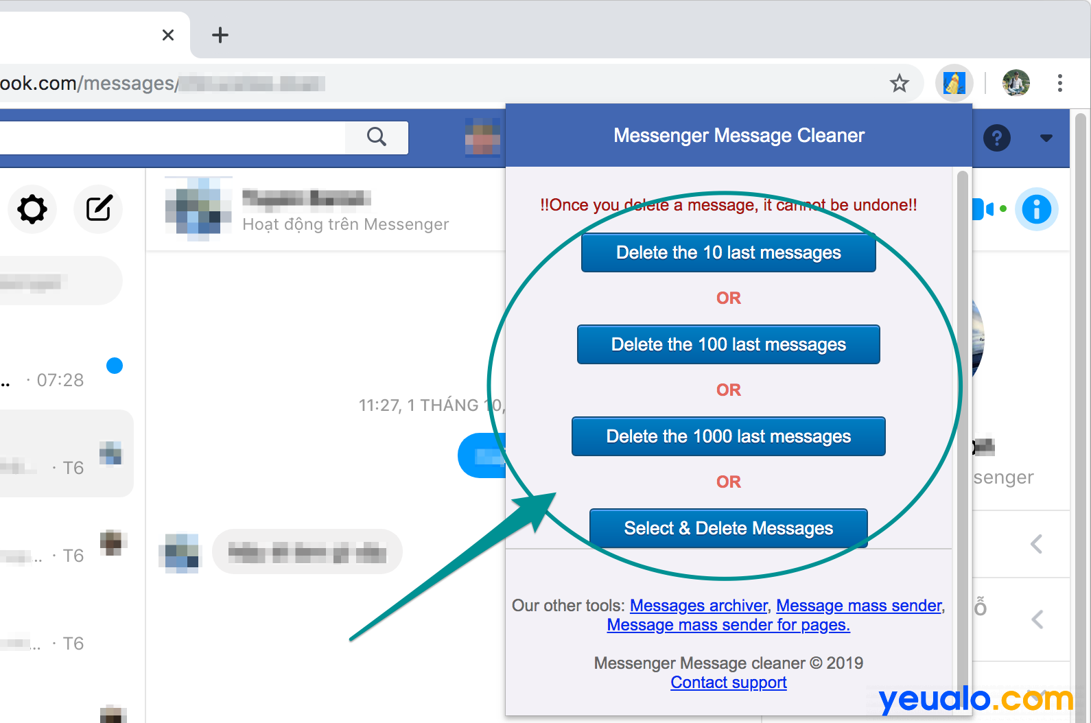Cách xóa toàn bộ tin nhắn Facebook Messenger trên điện thoại
