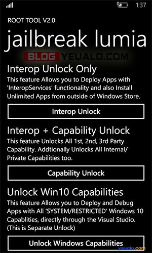 Hướng dẫn Interop Unlock Windows Phone 8.1, Windows 10 Mobile không cần máy tính 2