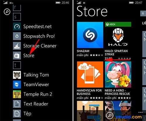 Cách tải và cài đặt game, ứng dụng trên các máy Lumia 1