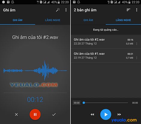 Easy Voice Recorder Phần mềm ghi âm giọng nói trên điện thoại android