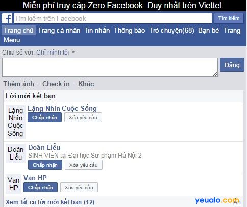 Vào Facebook miễn phí cước data với “Zero Facebook”