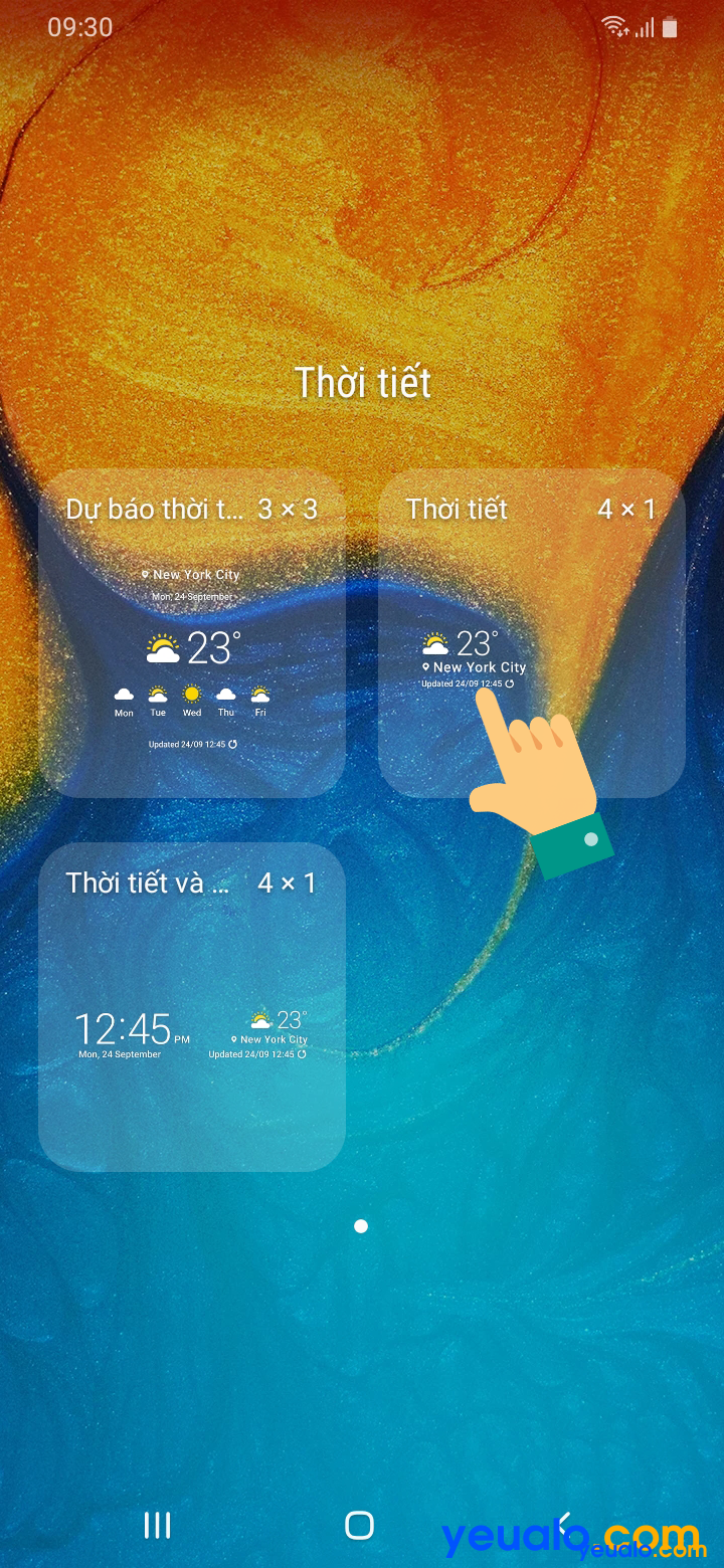 Cách cài đặt dự báo thời tiết trên Samsung 4