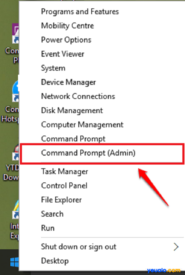 Dùng Commang Prompt (Admin) để tắt máy tính