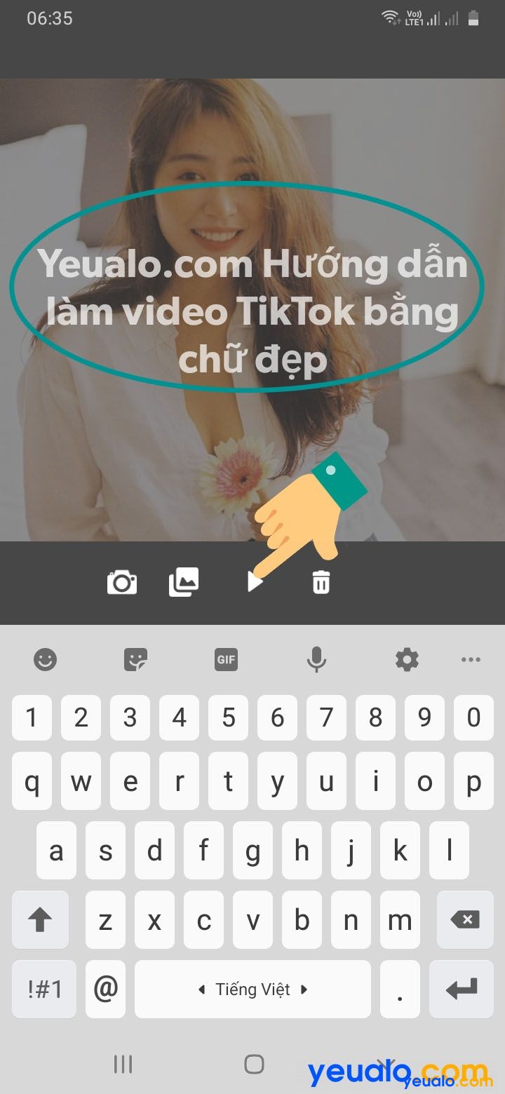 Cách làm video TikTok bằng chữ 7