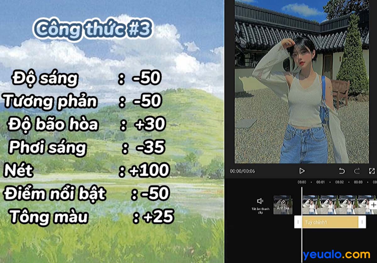 Công thức chỉnh màu CapCut đẹp nhất cho Video và ảnh 3